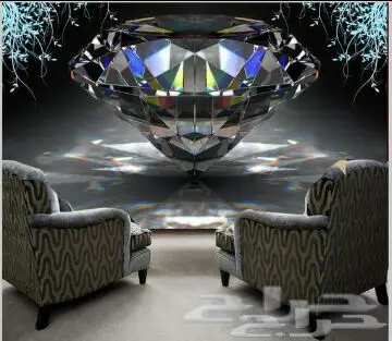 ديكورات أسقف جبسية ورق جدران ثلاثي الأبعاد 3D (image 107)