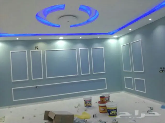 ديكورات منازل  تركيب أسقف جبسية ورق جدران 3D (image 18)