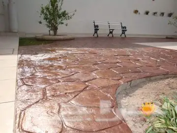 الخرسانة المطبوعة ملونه ديكورات (image 3)