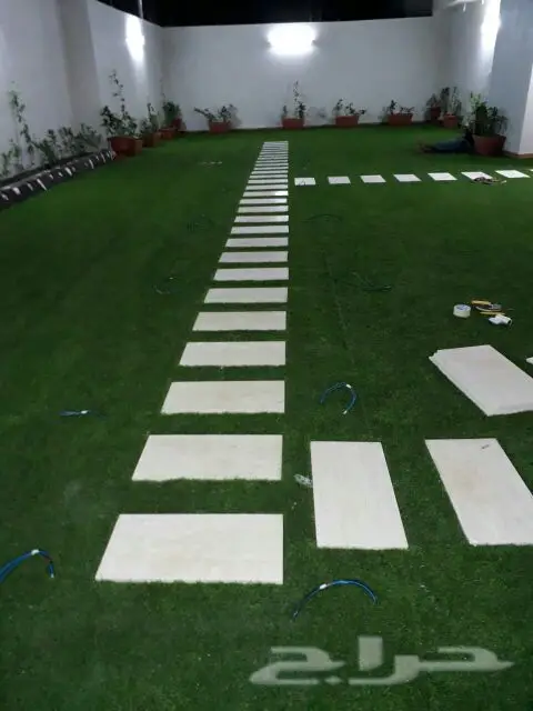 عشب صناعي ونجيله طبيعي وتنسيق حدائقوجميع ورود (image 5)