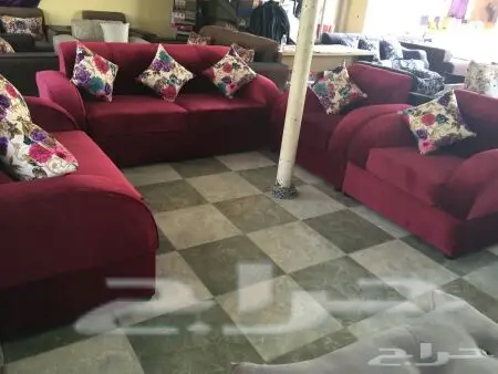 طقم كنب 4قطع 7اشخاص ب1600ريال جاهز وتفصيل (image 16)