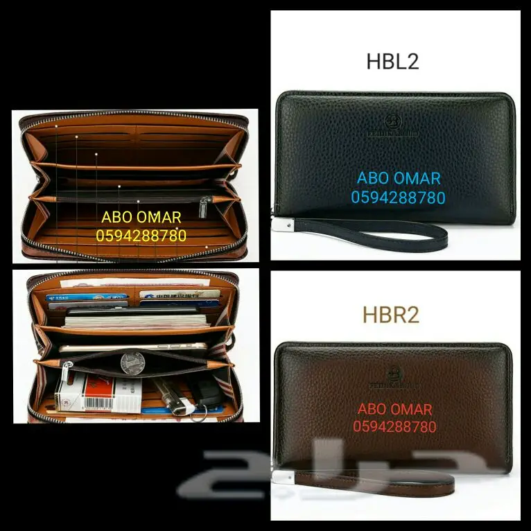 شنط جلد رجالية كتف ويدوية وأبواك ومحافظ  (image 1)