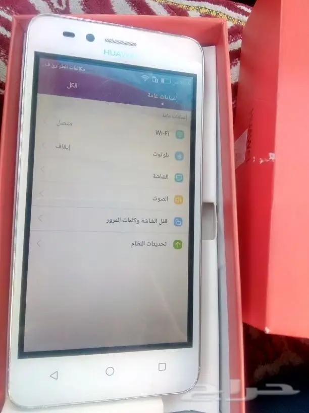 جوال هواوي نظيف معاه كرتون (image 1)