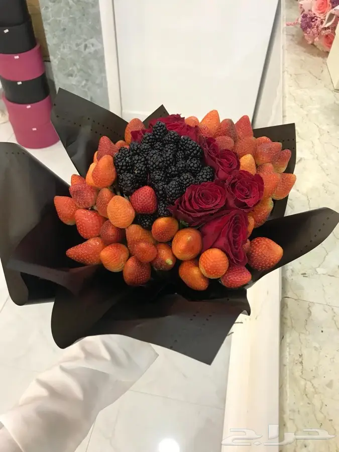 باقة فراوله وورود فروعنا باكثر من مدينه  6