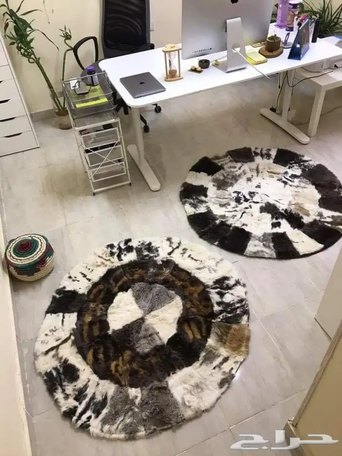 لأول مره لعشاق النوادر مفارش فرو طبيعي 76