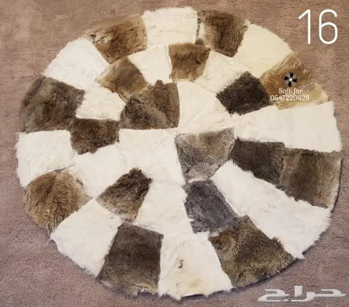 لأول مره لعشاق النوادر مفارش فرو طبيعي 16