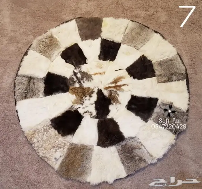 لأول مره لعشاق النوادر مفارش فرو طبيعي 7