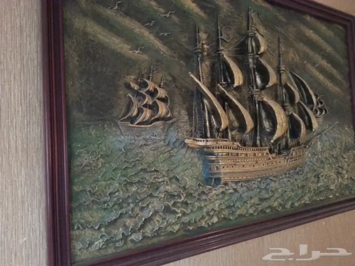 انتيك - لوحة السفن الثلاث بابعاد ثلاثية 2