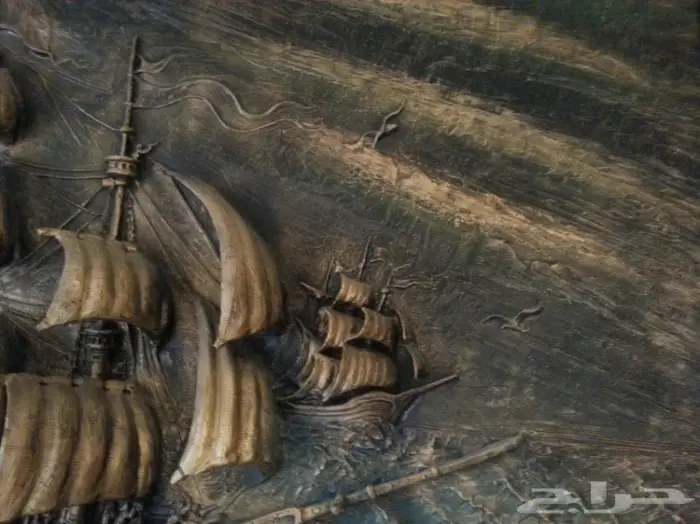 انتيك - لوحة السفن الثلاث بابعاد ثلاثية 3