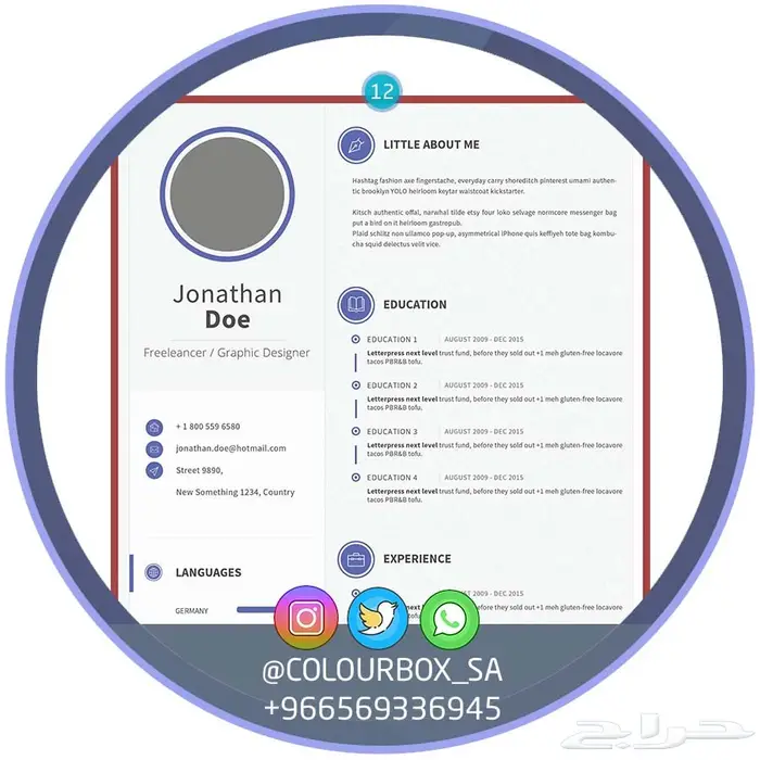 تصميم سيرة ذاتية بتنسيق وخدمة احترافية 1