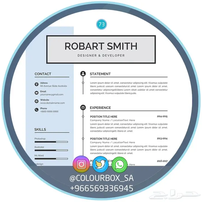 تصميم سيرة ذاتية بتنسيق وخدمة احترافية 5