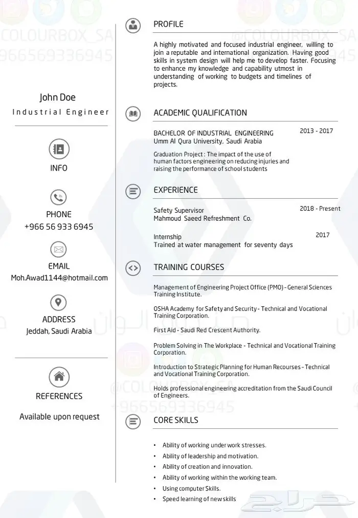 سيرة ذاتية احترافية انفوجرافيك - من مختصين 3