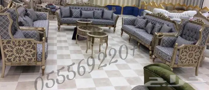 كنب ملكي تفصيل مجالس_قاعة افراح قصور خشب زان مفروشات 66