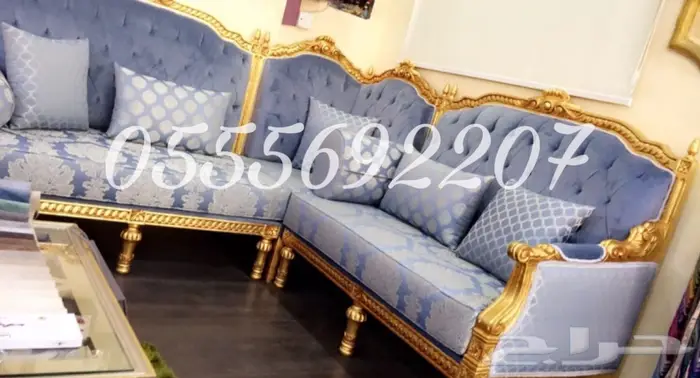 كنب ملكي تفصيل مجالس_قاعة افراح قصور خشب زان مفروشات 24