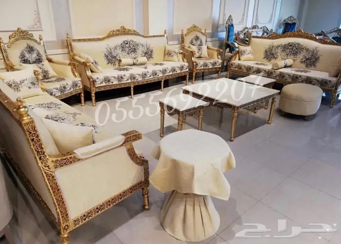 كنب ملكي تفصيل مجالس_قاعة افراح قصور خشب زان مفروشات 29