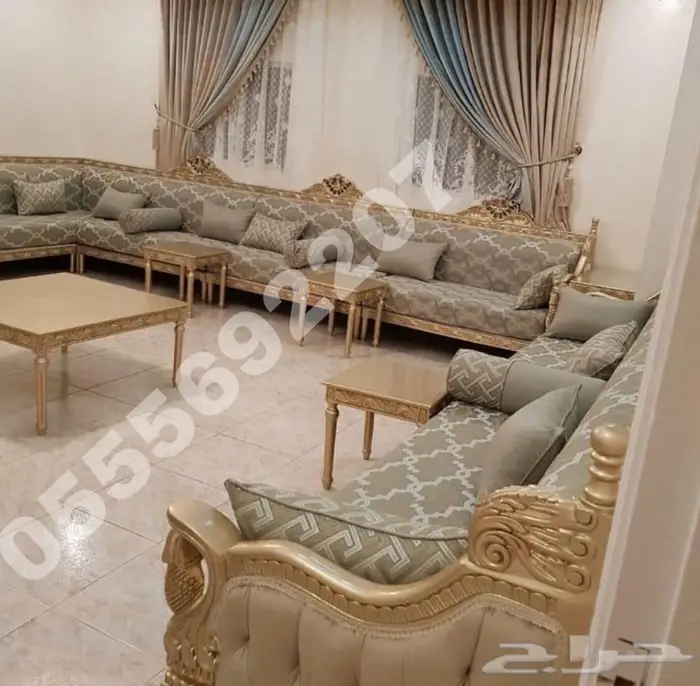 كنب ملكي تفصيل مجالس_قاعة افراح قصور خشب زان مفروشات 17