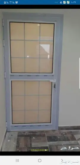 شبابيك المنيوم ورشة ابواب قواطع دبل جلاص كرديون بلاستيك جلد 4
