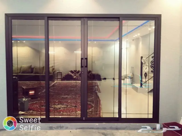 شبابيك المنيوم ورشة ابواب قواطع دبل جلاص كرديون بلاستيك جلد 1