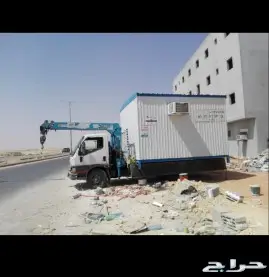 نقل بركسات وغرف جاهزة كرين رفع بركسات وغرف 1