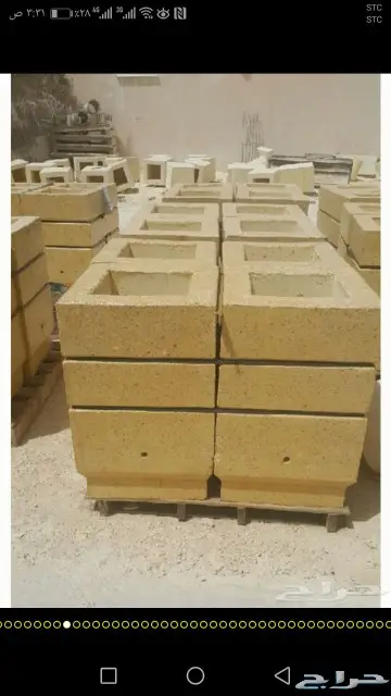 حواجز خرسانية ومصدات مواقف وقواعد أعمدة انارة 15