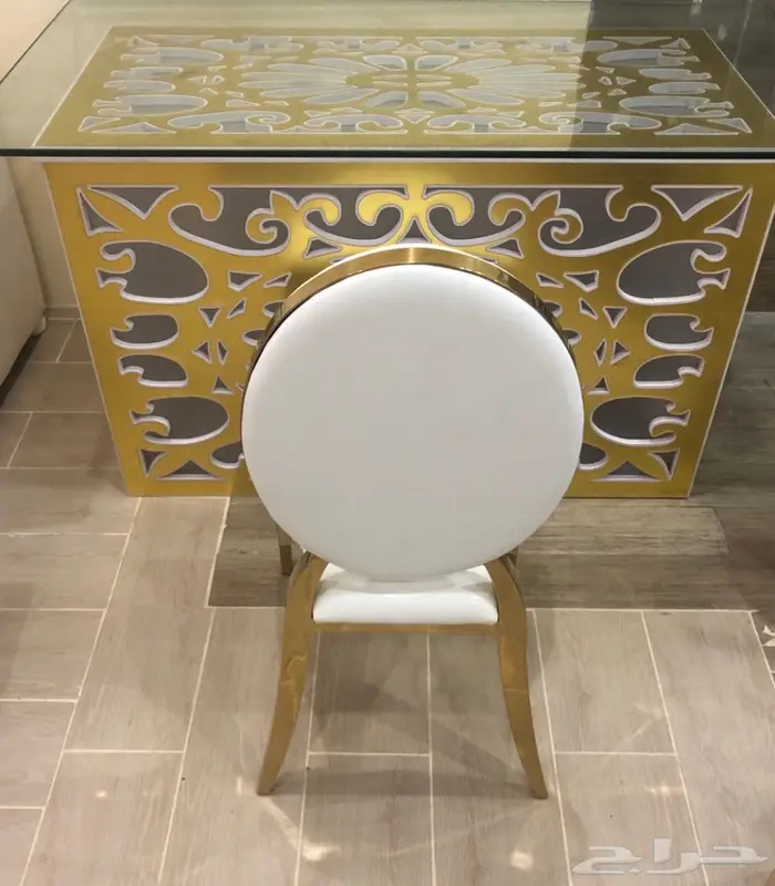 كراسي استيل ذهبي للإيجار بجدة 4