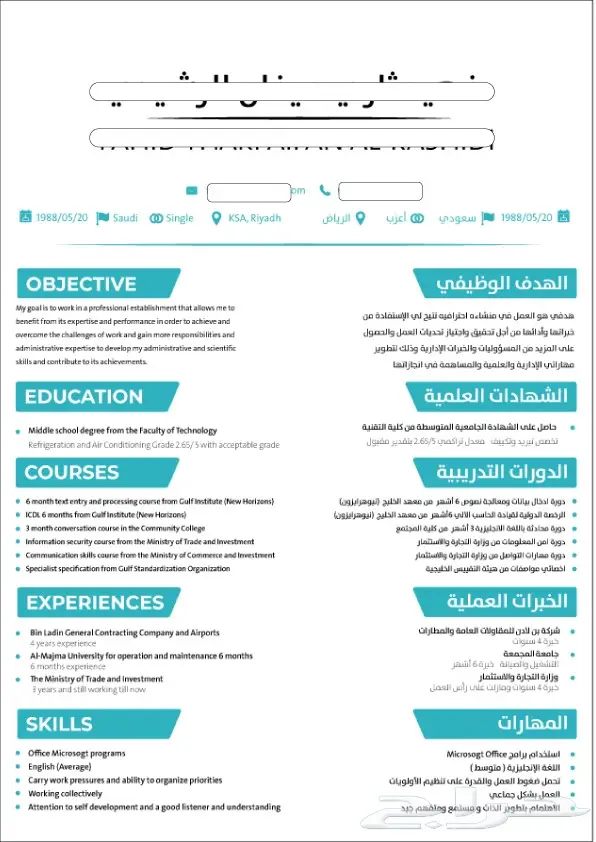 لتصميم السيرة الذاتية بطريقة احترافية ب40 SR 3