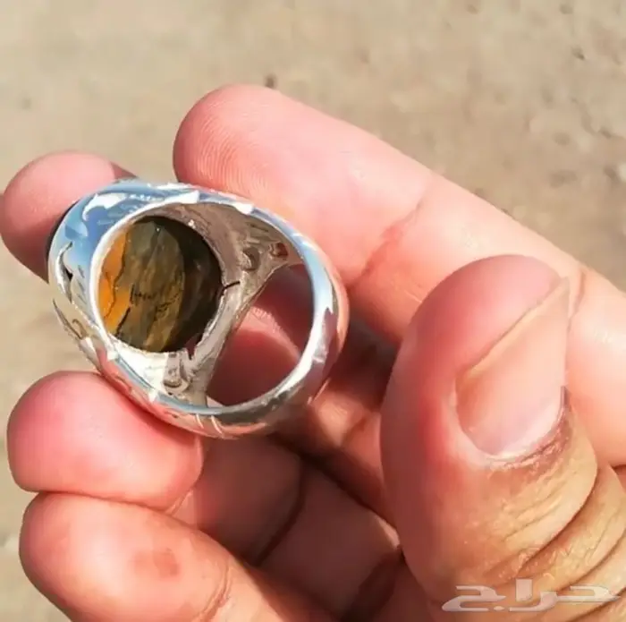 خاتم يماني من أرقى واندر انواع عقيق الجزع 7