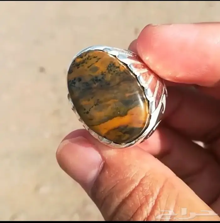 خاتم يماني من أرقى واندر انواع عقيق الجزع 11