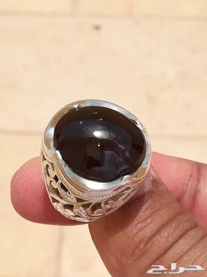 خاتم قارنيت نجمي طبيعي راقي ملكي 7