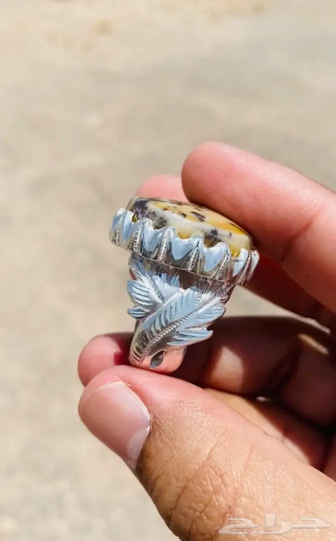 خاتم مراد يماني دائري خامه ولون جبار 3