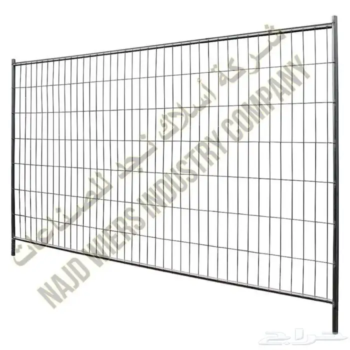 Galvanized welded temporary fence panels set on the plates 8