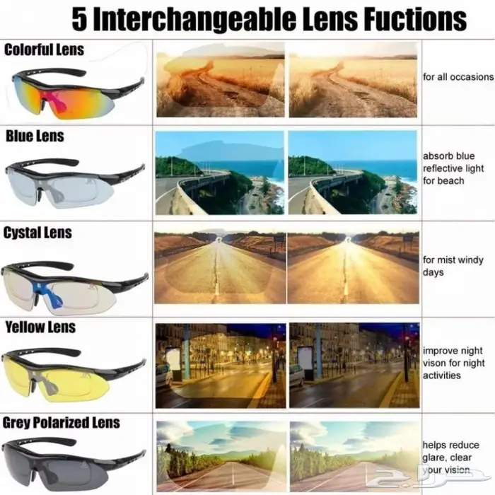 نظارة بخمسه عدسات 3