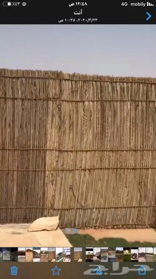 سعف نخل جريد نخل 4 متر في 2.5 مقاس الروله 4