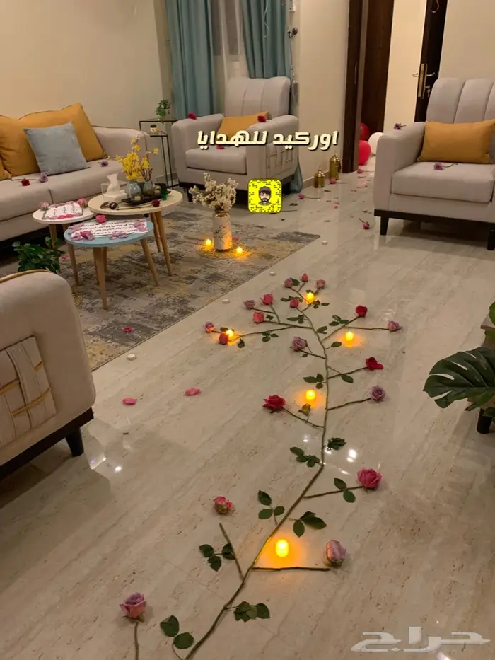ورد غرف عرسان ذكرى زواج - الرياض 8