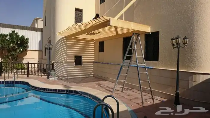 ابواب خشب تلبيس جدران خشب 4