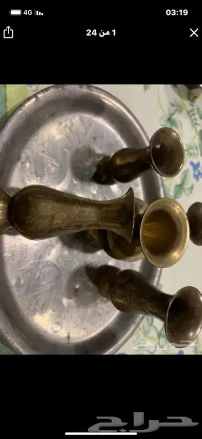 تراث ادوات نحاسيه تحف قديمه شمعدانات مجسم شيشه 5