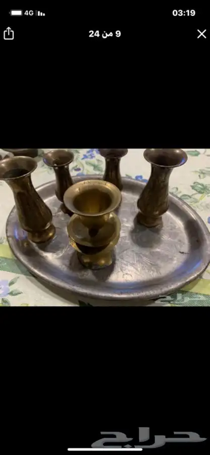 تراث ادوات نحاسيه تحف قديمه شمعدانات مجسم شيشه 4