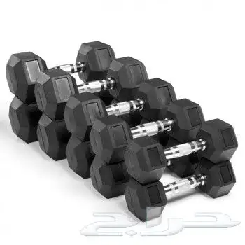 دمبل سداسي ثابت hex rubber dumbbell 4