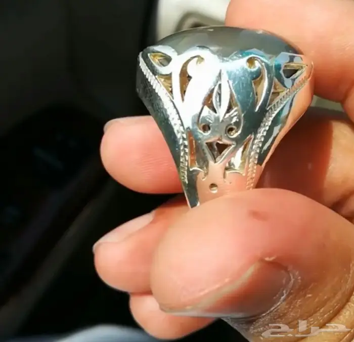 خاتم عقيق يماني خامه ملكيه لوحه فنيه طبيعيه 7