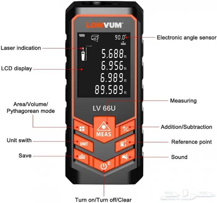 متر ليزر 120 متر اختصر وقت في القياس 5