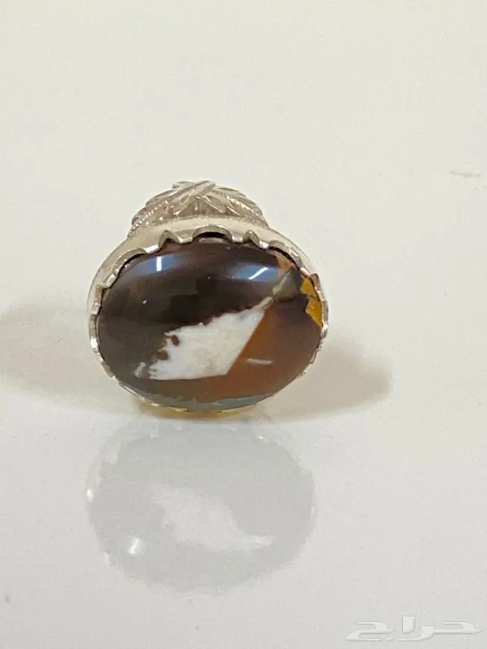 خاتم عقيق اليمن جزع ملكي راهي بني مايل للسواد 8