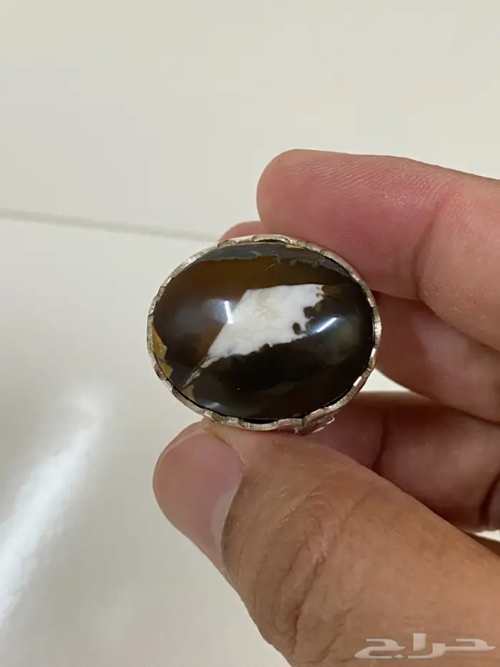 خاتم عقيق اليمن جزع ملكي راهي بني مايل للسواد 9