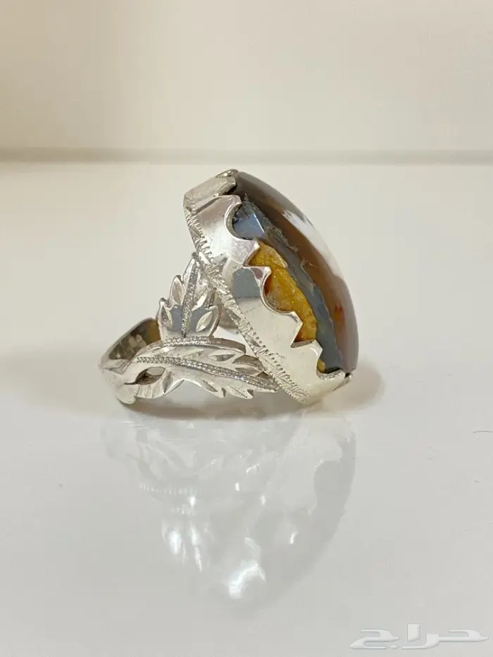 خاتم عقيق اليمن جزع ملكي راهي بني مايل للسواد 12