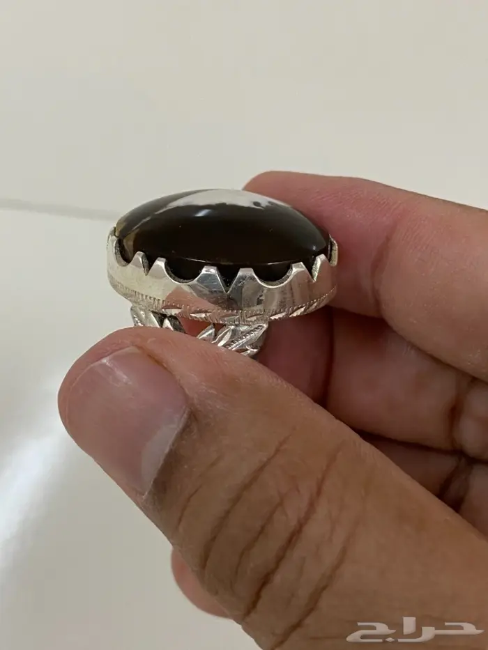 خاتم عقيق اليمن جزع ملكي راهي بني مايل للسواد 14