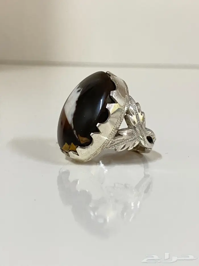خاتم عقيق اليمن جزع ملكي راهي بني مايل للسواد 16