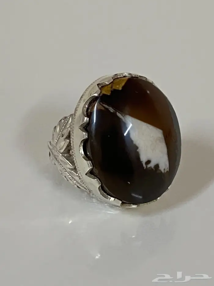 خاتم عقيق اليمن جزع ملكي راهي بني مايل للسواد 13