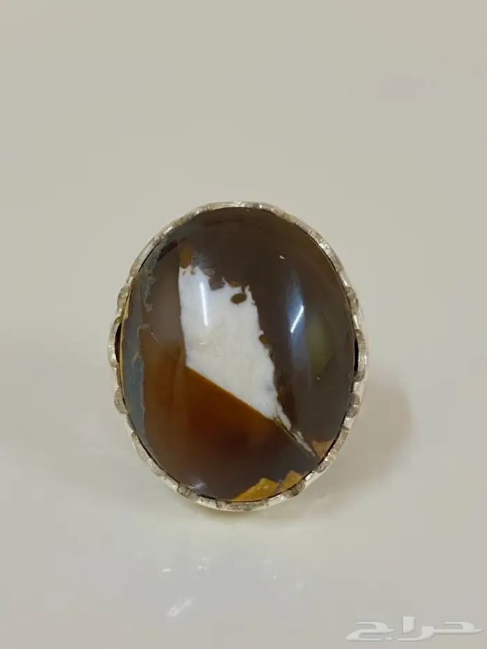 خاتم عقيق اليمن جزع ملكي راهي بني مايل للسواد 1