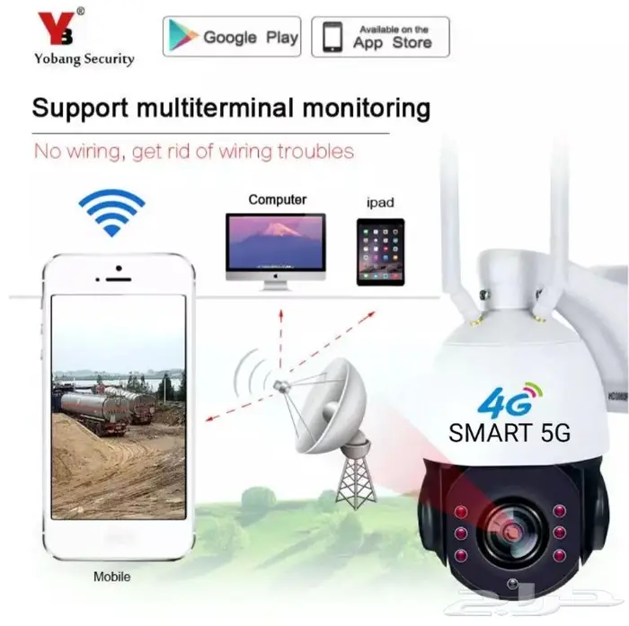 كاميرا لاسلكية متحركة شريحة4G تطبيق عربي 3