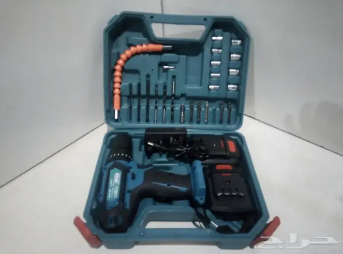 دريل شحن مع هزاز 24 فلت مع عده 0