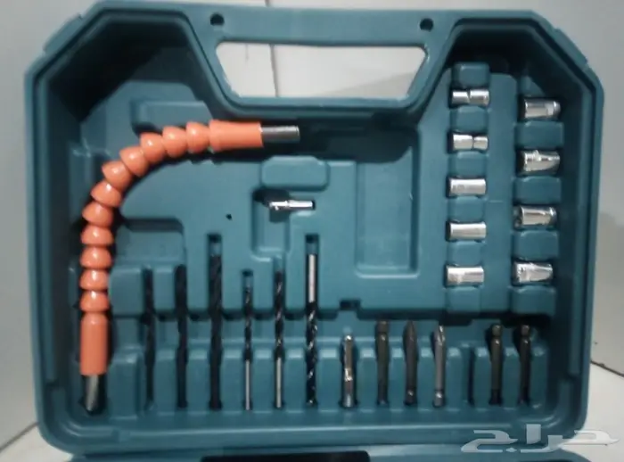 دريل شحن مع هزاز 24 فلت مع عده 3